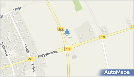 Trafostacja, DW 801, Sobienie-Jeziory - Trafostacja