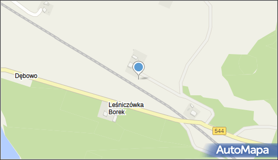 Trafostacja, DW 544, Leśniczówka Borek - Trafostacja