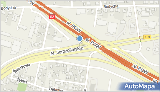 Trafostacja, DW 719, Aleje Jerozolimskie, Warszawa - Trafostacja