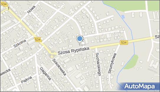 Trafostacja, DW 534, Szosa Rypińska, Golub-Dobrzyń - Trafostacja
