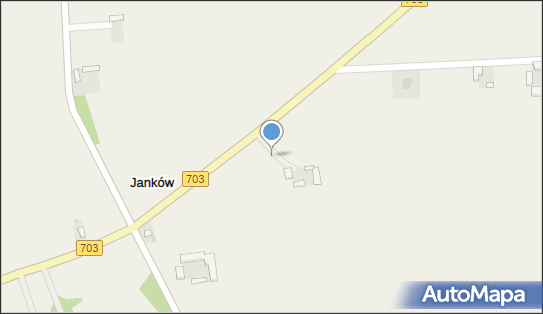 Trafostacja, DW 703, Janków Parcele - Trafostacja