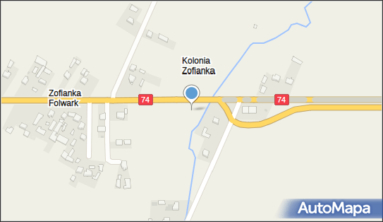 Trafostacja, DK 74, Zofianka Folwark - Trafostacja