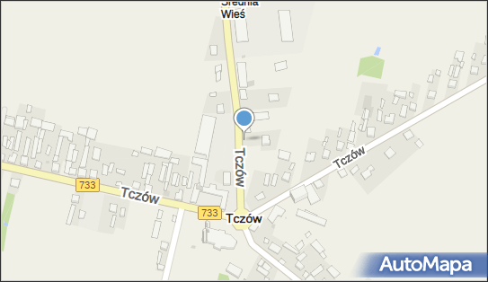 Trafostacja, DW 733, Tczów - Trafostacja