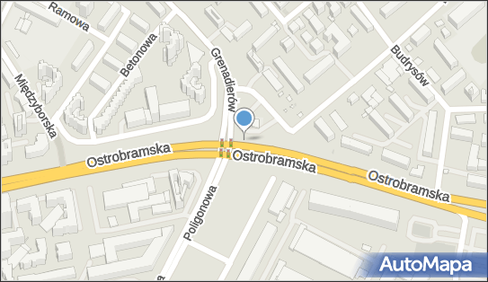 Łagodny wjazd na kładkę, Ostrobramska 124, Warszawa 04-026 - Ułatwienie dla niepełnosprawnych