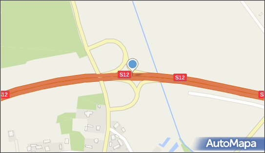 Węzeł 1 Puławy Zachód, DK12, DW738, Bronowice - Węzeł drogowy