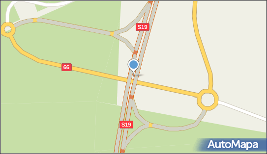 Węzeł 15 Bielsk Podlaski Zachód, S19 x DK66, Augustowo - Węzeł drogowy
