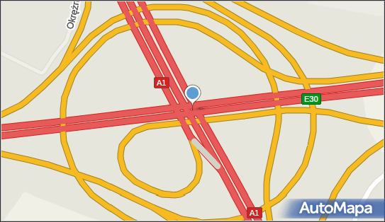 Węzeł 20/26 Łódź Północ, A1, A2, E30, E75, Stryków - Węzeł drogowy
