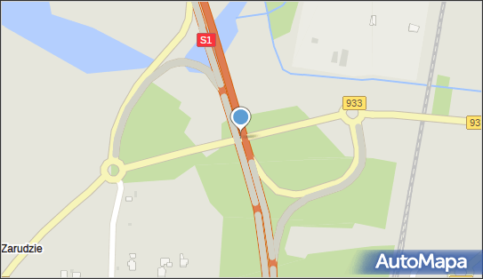 Węzeł 22 Brzeszcze, S1 x DW933, Brzeszcze - Węzeł drogowy