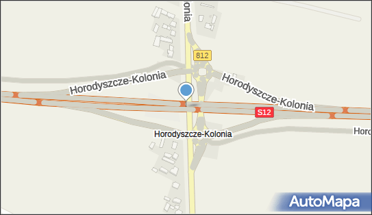 Węzeł 22 Chełm Północ, S12 x DW812, Horodyszcze-Kolonia - Węzeł drogowy