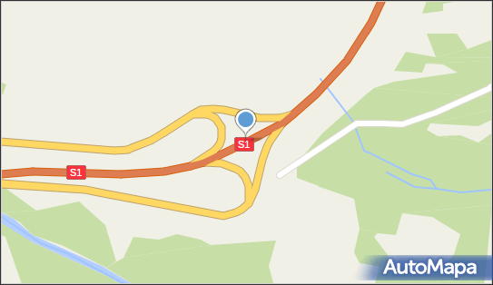 Węzeł 33 Milówka, S1 x DK1, Milówka - Węzeł drogowy