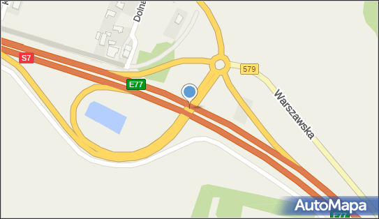 Węzeł 57 Błonie, S7, DK85, DW579, E77, Kazuń Nowy - Węzeł drogowy
