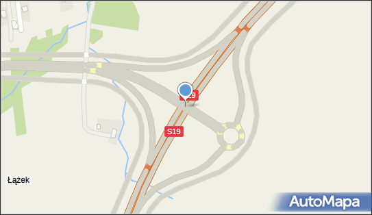 Węzeł 69 Krosno, S19 x DK19, Iskrzynia - Węzeł drogowy