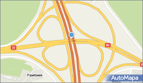 Węzeł Bydgoszcz Zachód, S5, S10, DK10, DK80, E261, Pawłówek - Węzeł drogowy