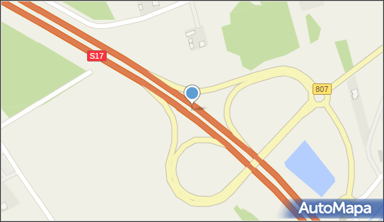 Węzeł Gończyce - Zjazd nr 12, S17, DW807, E372 - Węzeł drogowy