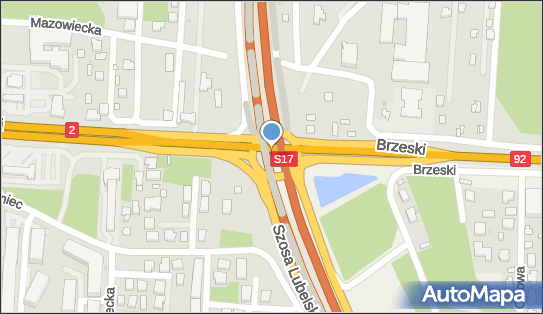 Węzeł R18 Warszawa Wschód, S17 x DK92, Góraszka - Węzeł drogowy