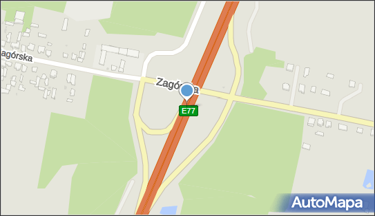 Węzeł Suchedniów - Zjazd nr 91, Zagórska, Suchedniów 26-130 - Węzeł drogowy
