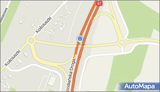 Węzeł Szydłowiec Centrum - Zjazd nr 86, S7, DW727, DW735, E77 - Węzeł drogowy