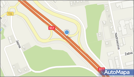 Węzeł Wiązowna - Zjazd nr 3, S17, DW721, E372, Emów - Węzeł drogowy