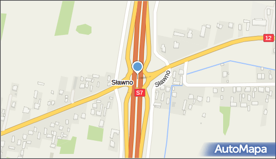 Węzeł Wolanów - Zjazd nr 83, S7, DK12, E77, Sławno - Węzeł drogowy