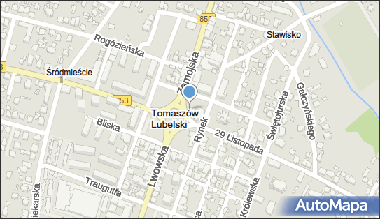 Dawna siedziba Straży Pożarnej, Rynek 14, Tomaszów Lubelski 22-600 - Zabytek architektury