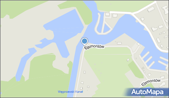 linia energetyczna- Kanał Węgorzewski, Braci Ejsmontów 11-600 - Znak żeglugowy