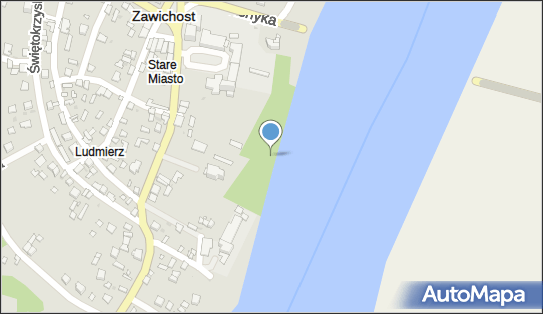Wodowskaz Zawichost- rz. Wisła [L287, 11 Listopada, Zawichost 27-630 - Znak żeglugowy