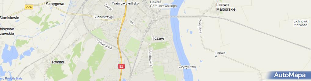 mapa tczewa satelitarna Lech Sat Sprzedaż Montaż Anten RTV Sat Leszek Urban, Tczew 83 110 