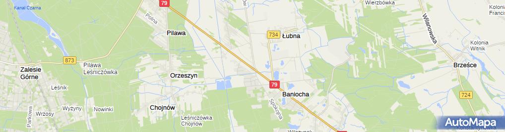 mapa baniochy Orlen   Stacja paliw, Solec k/Baniochy 157, Solec 05 532, godziny 