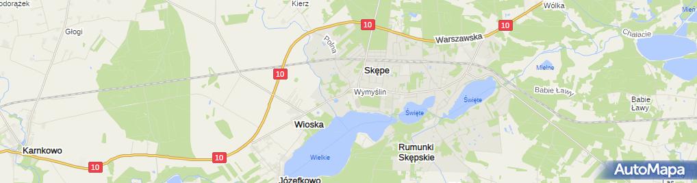 mapa skepego Poległym mieszkańSkępego w II W.Ś., Klasztorna 3, Skępe 87 630 