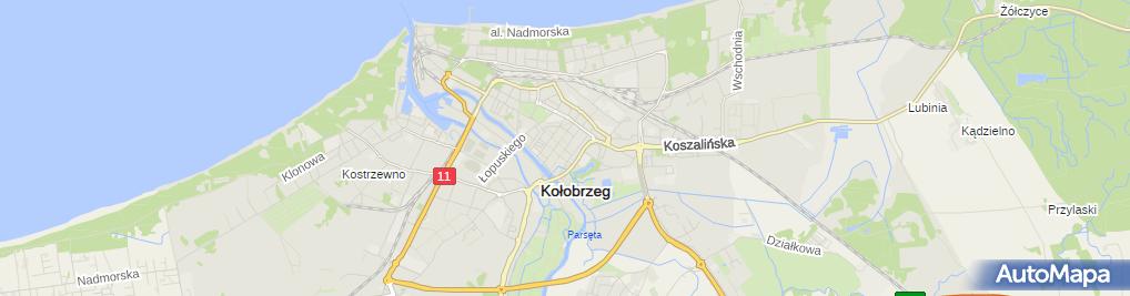 Zdjęcie satelitarne Kołobrzeg - ratusz
