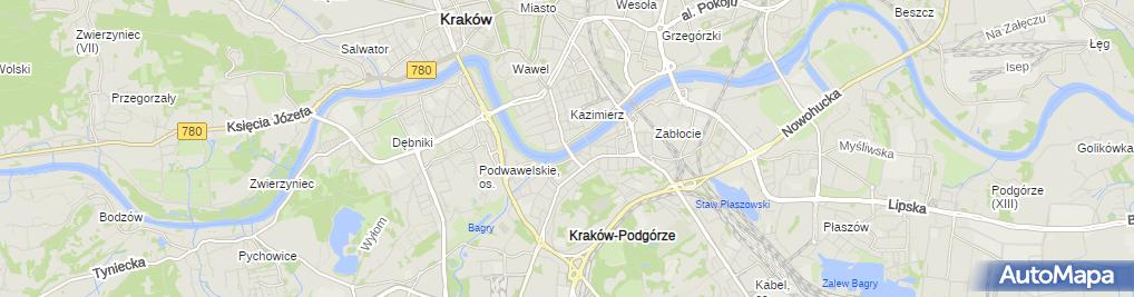 most pilsudskiego kraków mapa Krakov, Kazimierz, most marszalka Piłsudskiego, Krakowska, Kraków 