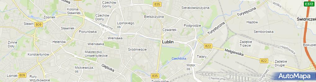 Zdjęcie satelitarne Lublin Donżon i dziedziniec zamku