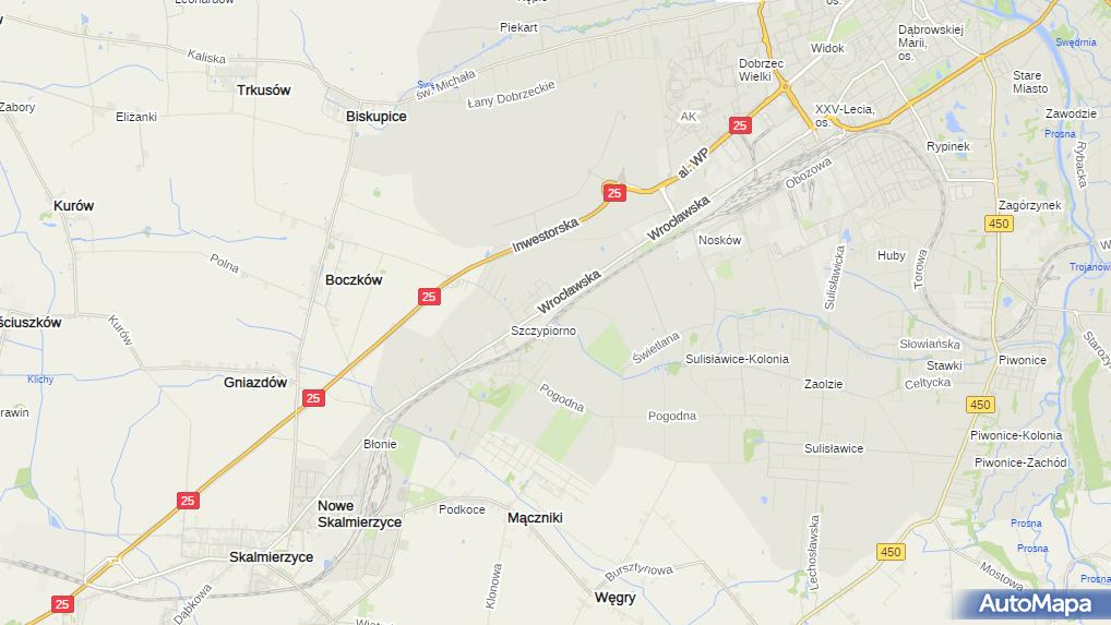 satelitarna mapa kalisza Kalisz Szczypiorno, Wrocławska, Kalisz 62 800   Inne