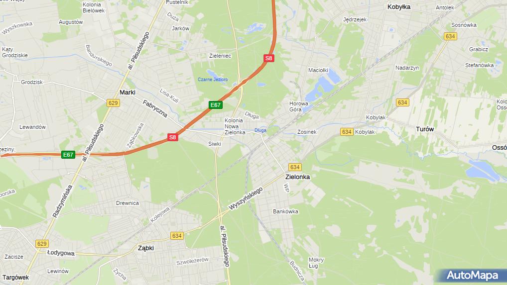 mapa warszawy zielonka UP Zielonka k. Warszawy 1, ul. Jagiellońska 11, Zielonka 05 220 