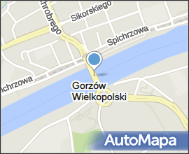 Most staromiejski w Gorzowie nocą