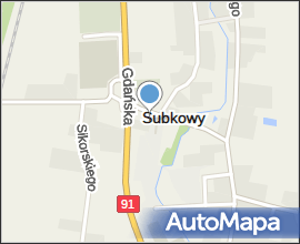 Subkowy, budova