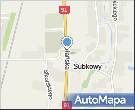 Subkowy, věž kostela