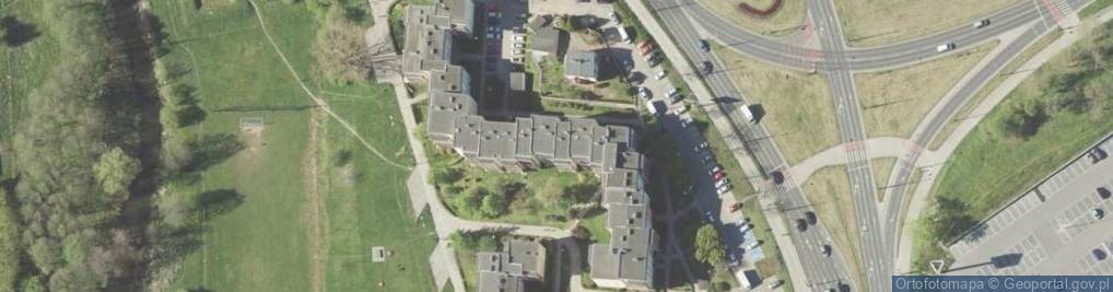 Zdjęcie satelitarne PSM "Kolejarz" Administracja Osiedla "Łąkowa&quot