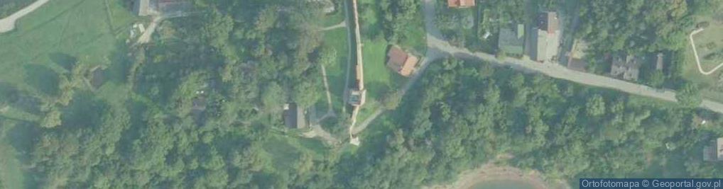 Zdjęcie satelitarne Baszta widokowa, fragment murów obronnych