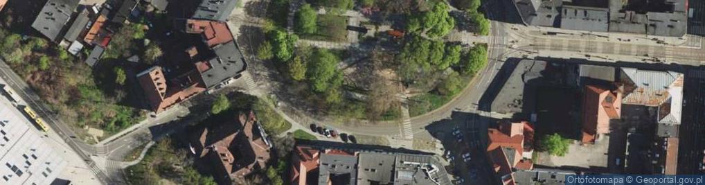 Zdjęcie satelitarne Plac Wolności w Katowicach