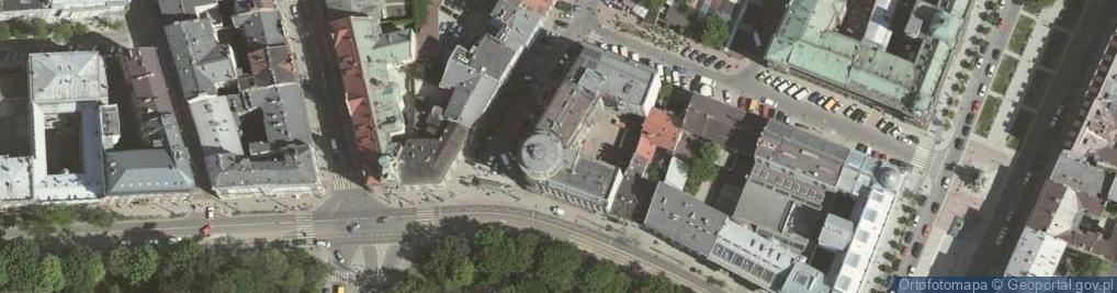 Zdjęcie satelitarne Stare Miasto w Krakowie