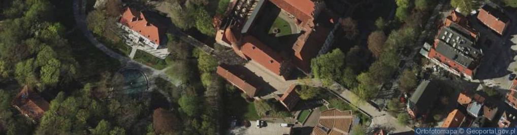 Zdjęcie satelitarne Zamek w Olsztynie