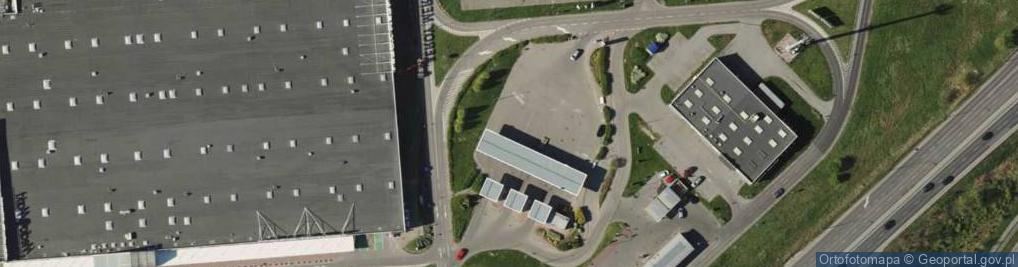 Zdjęcie satelitarne Stacja Paliw Auchan Wrocław Kobierzyce