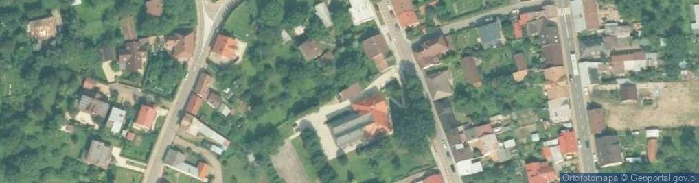 Zdjęcie satelitarne Powiatowa i Miejsko Gminna Biblioteka Publiczna im Wiktora Bazielicha w Starym Sączu