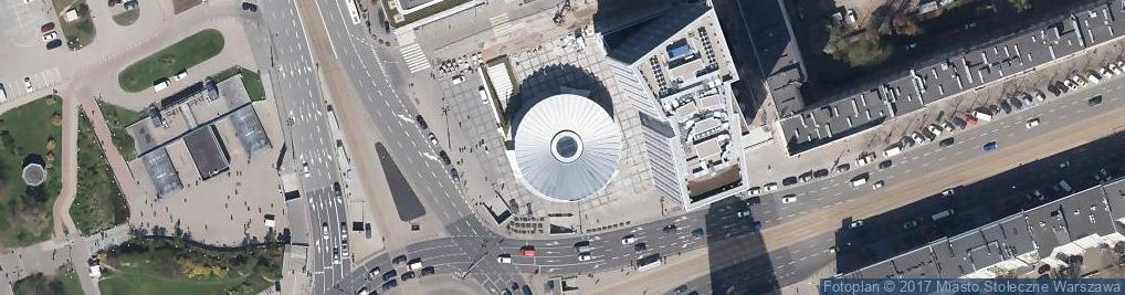 Zdjęcie satelitarne Rotunda PKO w Warszawie