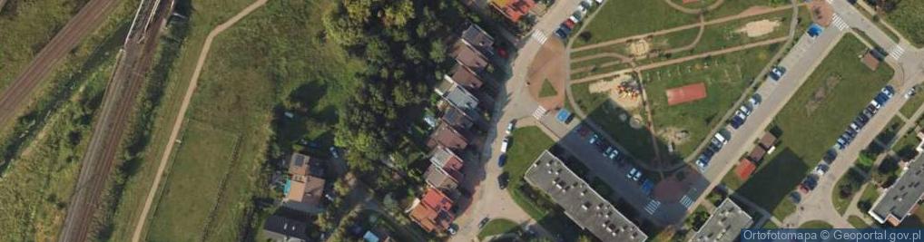 Zdjęcie satelitarne 1.Baza Jacek Jac Budowniczy2.Kiosk Spożywczo-Przemysłowy Jacek Baza