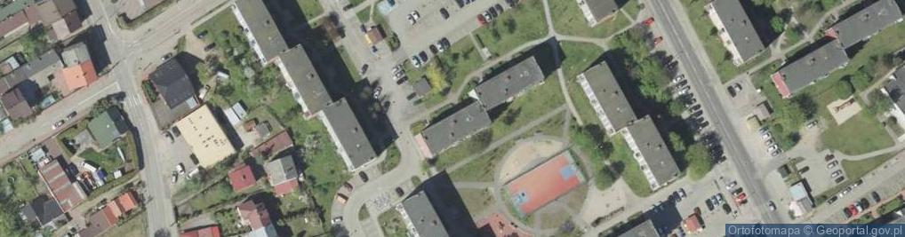 Zdjęcie satelitarne Młodzieżowa Spółdzielnia Budowy Domów Jednorodzinnych Atrium w Ostrołęce