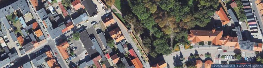 Zdjęcie satelitarne Mur historyczny