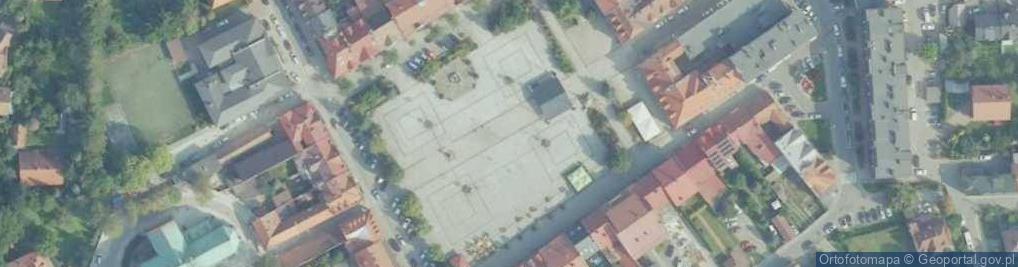 Zdjęcie satelitarne Myślenicki rynek