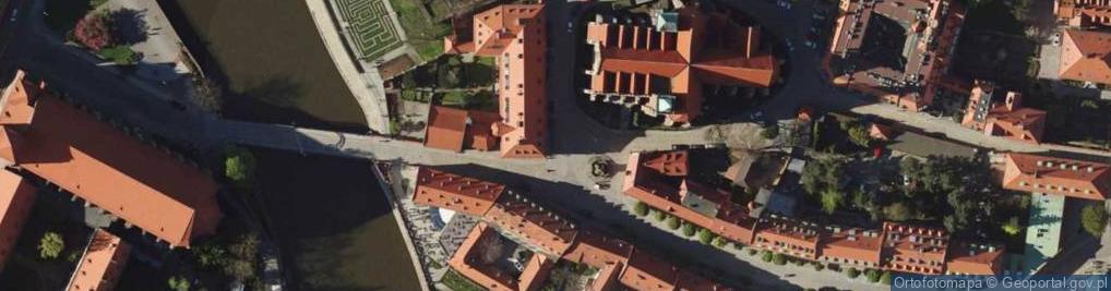 Zdjęcie satelitarne Ostrów Tumski